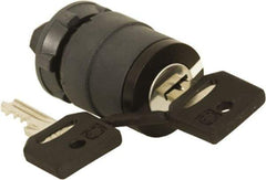 Schneider Electric - 22mm Mount Hole, 3 Position, Key Operated, Selector Switch Only - Black, Maintained (MA), Nonilluminated, Shock, Vibration and Water Resistant - Exact Tool & Supply