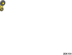 Telemecanique Sensors - 3 Inch Long, Limit Switch Roller Lever - For Use with ZCKD05 - Exact Tool & Supply