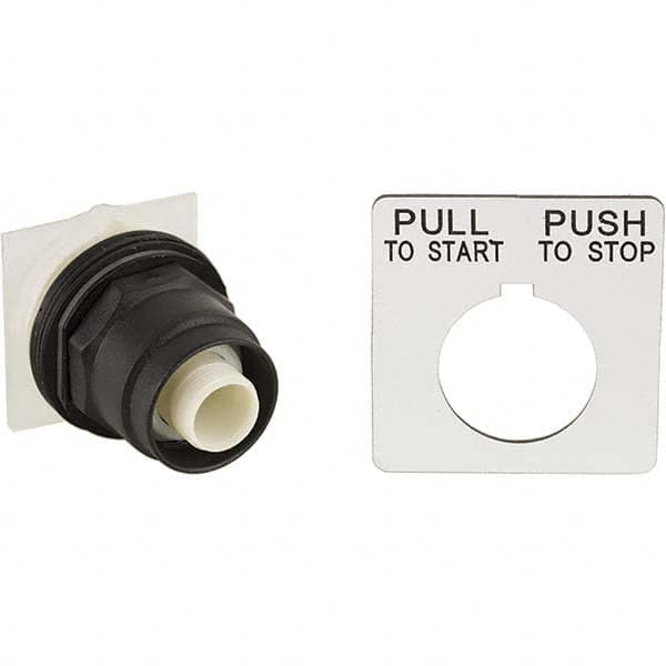 Schneider Electric - 1.22 Inch Mount Hole, Extended Mushroom Head, Pushbutton Switch with Contact Block - Exact Tool & Supply