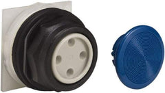 Square D - Extended Mushroom Head Pushbutton Switch Operator - Blue, Round Button, Nonilluminated - Exact Tool & Supply