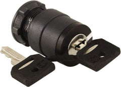 Schneider Electric - 22mm Mount Hole, 2 Position, Key Operated, Selector Switch Only - Black, Maintained (MA), Nonilluminated, Shock, Vibration and Water Resistant - Exact Tool & Supply