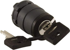 Schneider Electric - 22mm Mount Hole, 2 Position, Key Operated, Selector Switch Only - Black, Momentary (MO), Nonilluminated, Shock, Vibration and Water Resistant - Exact Tool & Supply