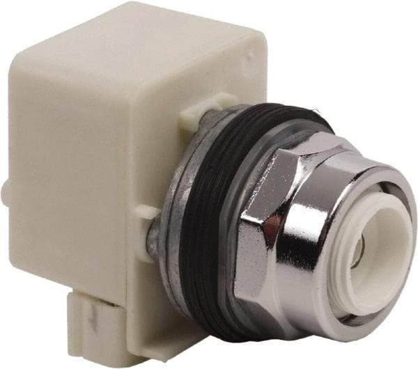 Schneider Electric - 1.18 Inch Mount Hole, Extended Straight, Pushbutton Switch Only - Round, Illuminated, Momentary (MO), Weatherproof, Dust and Oil Resistant - Exact Tool & Supply