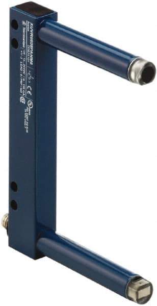 Telemecanique Sensors - 3-pin M8 Connector, 80mm Nominal Distance, Shock and Vibration Resistant, Through Beam Photoelectric Sensor - 12 to 24 VDC, 4000 Hz, Aluminum, Glass, Polyamide, 2 Inch Long x 7 Inch Wide x 7 Inch High - Exact Tool & Supply