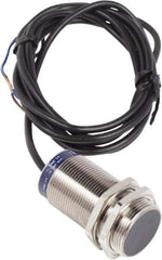 Telemecanique Sensors - NPN, PNP, 10mm Detection, Cylinder, Inductive Proximity Sensor - 2 Wires, IP68, IP69, 24 to 240 VAC/VDC, M30x1.5 Thread, 62mm Long - Exact Tool & Supply