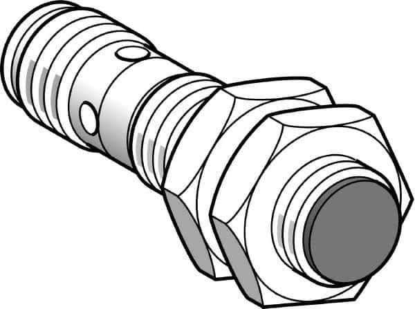Telemecanique Sensors - NPN, PNP, 5mm Detection, Cylinder, Inductive Proximity Sensor - 2 Wires, IP67, IP69, 12 to 24 VDC, M18x1 Thread, 50mm Long - Exact Tool & Supply