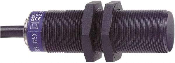 Telemecanique Sensors - NPN, PNP, NC, 8mm Detection, Cylinder, Inductive Proximity Sensor - 2 Wires, IP68, 24 to 240 VAC/VDC @ 50/60 Hz, M18x1 Thread, 62mm Long - Exact Tool & Supply