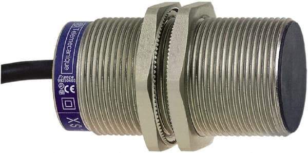 Telemecanique Sensors - NPN, PNP, NO/NC, 10mm Detection, Cylinder, Inductive Proximity Sensor - 4 Wires, IP68, 12 to 24 VDC, M30x1.5 Thread, 60mm Long - Exact Tool & Supply
