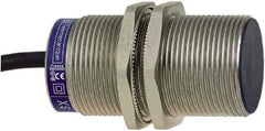 Telemecanique Sensors - NPN, PNP, NO/NC, 10mm Detection, Cylinder, Inductive Proximity Sensor - 4 Wires, IP68, 12 to 24 VDC, M30x1.5 Thread, 60mm Long - Exact Tool & Supply