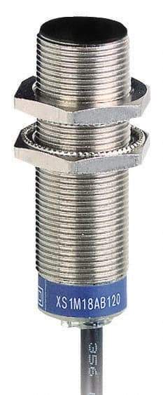 Telemecanique Sensors - NPN, PNP, NC, 5mm Detection, Cylinder, Inductive Proximity Sensor - 2 Wires, IP67, 12 to 24 VDC, M18x1 Thread, 53mm Long - Exact Tool & Supply