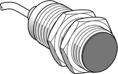 Telemecanique Sensors - NPN, 15mm Detection, Cylinder, Inductive Proximity Sensor - 3 Wires, IP65, IP67, 12 to 24 VDC, M30x1.5 Thread, 43mm Long - Exact Tool & Supply