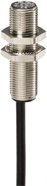 Telemecanique Sensors - NPN, 2mm Detection, Cylinder, Inductive Proximity Sensor - 3 Wires, IP67, 12 to 24 VDC, M12x1 Thread, 42mm Long - Exact Tool & Supply