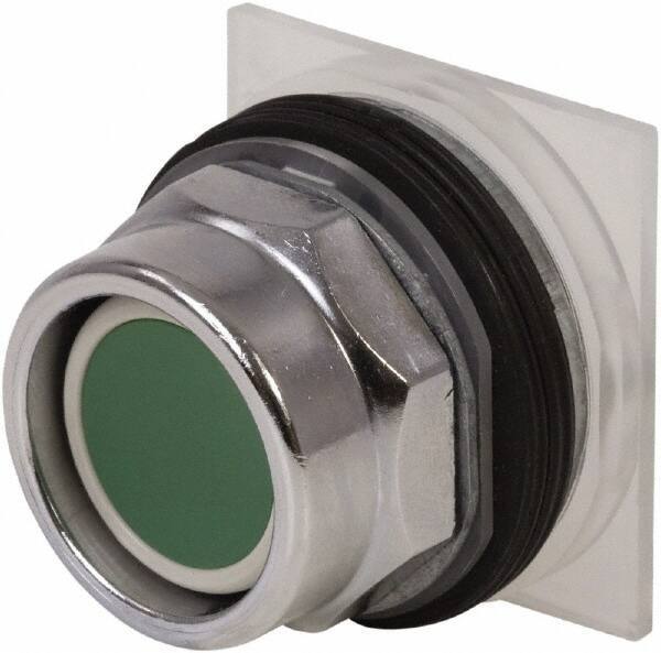 Schneider Electric - 30mm Mount Hole, Extended Straight, Pushbutton Switch Only - Green Pushbutton, Momentary (MO) - Exact Tool & Supply