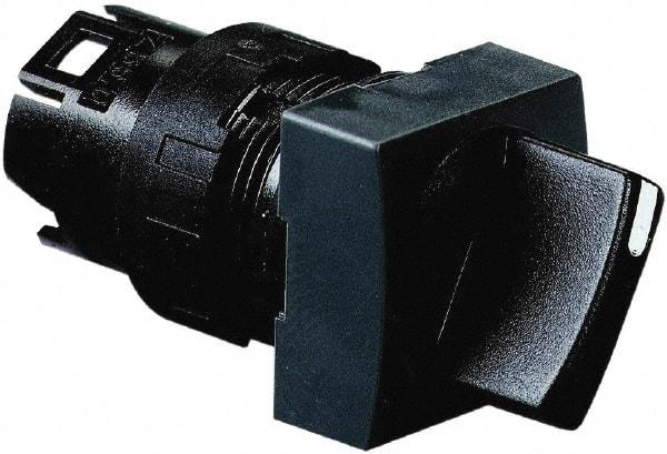 Schneider Electric - 16mm Mount Hole, 2 Position, Handle Operated, Selector Switch Only - Black, Maintained (MA), Shock and Vibration Resistant - Exact Tool & Supply