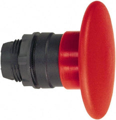 Schneider Electric - 22mm Mount Hole, Extended Mushroom Head, Pushbutton Switch Only - Round, Red Pushbutton, Nonilluminated, Momentary (MO) - Exact Tool & Supply