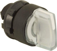 Schneider Electric - 22mm Mount Hole, 3 Position, Handle Operated, Selector Switch Only - White, Momentary (MO), Illuminated, Shock, Vibration and Water Resistant - Exact Tool & Supply