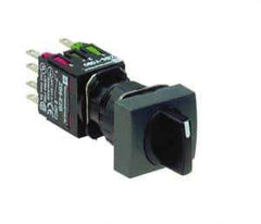 Schneider Electric - 16mm Mount Hole, Selector Switch - Black, Maintained (MA), NO/NC, Vibration Resistant - Exact Tool & Supply
