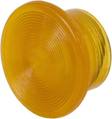 Schneider Electric - Extended Mushroom Head Pushbutton Switch 1-3/8" Knob - Amber, Round Button, Illuminated - Exact Tool & Supply