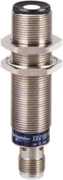 Telemecanique Sensors - PNP, NC, 0.05m Detection, Cylinder, Ultrasonic Proximity Sensor - 3 Wires, IP67, 12 to 24 VDC, M18x1 Thread, 18mm Wide - Exact Tool & Supply