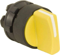 Schneider Electric - 22mm Mount Hole, 2 Position, Handle Operated, Selector Switch Only - Yellow, Maintained (MA), Nonilluminated, Shock, Vibration and Water Resistant - Exact Tool & Supply