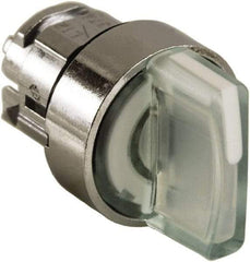 Schneider Electric - 22mm Mount Hole, 3 Position, Handle Operated, Selector Switch - White, Momentary (MO), Illuminated, Shock, Vibration and Water Resistant - Exact Tool & Supply