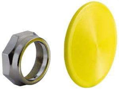 Schneider Electric - Extended Mushroom Head Pushbutton Switch Knob - Yellow, Round Button - Exact Tool & Supply