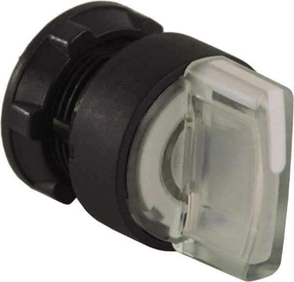 Schneider Electric - 22mm Mount Hole, 3 Position, Handle Operated, Selector Switch Only - White, Maintained (MA), Illuminated, Shock, Vibration and Water Resistant - Exact Tool & Supply