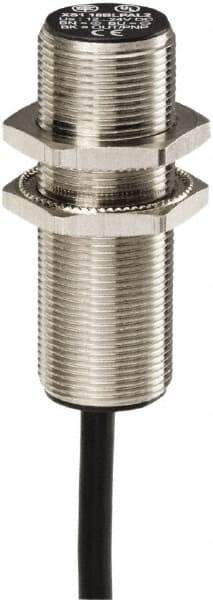 Telemecanique Sensors - PNP, 5mm Detection, Cylinder, Inductive Proximity Sensor - 3 Wires, IP67, 12 to 24 VDC, M18x1 Thread, 52mm Long - Exact Tool & Supply
