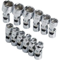 SK - 1/4" Drive Standard Socket Set - 5 to 15mm, Metric Measurement Standard - Exact Tool & Supply