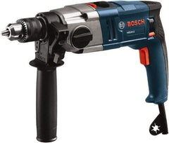 Bosch - 120 Volt 1/2" Keyed Chuck Electric Hammer Drill - 0 to 50,000 BPM, 0 to 1,200 RPM - Exact Tool & Supply