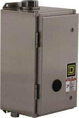 Square D - 4/4X NEMA Rated, 8 Pole, Electrically Held Lighting Contactor - 20 A (Tungsten), 30 A (Fluorescent), 110 VAC at 50 Hz, 120 VAC at 60 Hz, 8NO Contact Configuration - Exact Tool & Supply