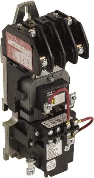 Square D - No Enclosure, 2 Pole, Mechanically Held Lighting Contactor - 20 A (Tungsten), 30 A (Fluorescent), 110 VAC at 50 Hz, 120 VAC at 60 Hz, 2NC Contact Configuration - Exact Tool & Supply