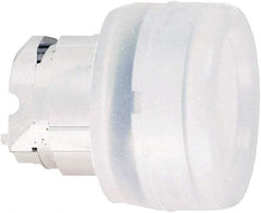 Schneider Electric - 22mm Mount Hole, Flush, Pushbutton Switch Only - Round, White Pushbutton, Nonilluminated, Momentary (MO) - Exact Tool & Supply