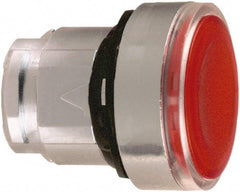 Schneider Electric - 22mm Mount Hole, Flush, Pushbutton Switch Only - Round, Red Pushbutton, Illuminated, Maintained (MA) - Exact Tool & Supply