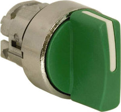 Schneider Electric - 22mm Mount Hole, 3 Position, Handle Operated, Selector Switch Only - Green, Momentary (MO), Nonilluminated, Shock, Vibration and Water Resistant - Exact Tool & Supply
