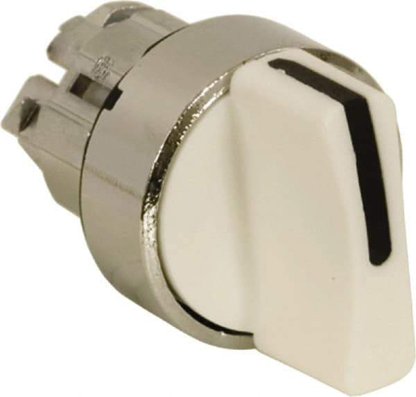 Schneider Electric - 22mm Mount Hole, 2 Position, Handle Operated, Selector Switch - White, Maintained (MA), Nonilluminated, Shock, Vibration and Water Resistant - Exact Tool & Supply