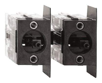 Schneider Electric - 2NO/NC, 3 Amp, Electrical Switch Contact Block - 240 VAC, Screw Terminal, For Use with XACB, XACM - Exact Tool & Supply