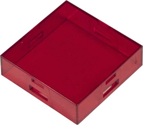 Schneider Electric - Pushbutton Switch Button Cover - Red, Square Button, Nonilluminated - Exact Tool & Supply