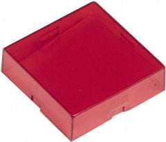 Schneider Electric - Pushbutton Switch Button Cover - Red, Square Button, Nonilluminated - Exact Tool & Supply