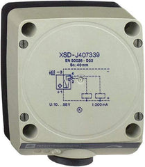 Telemecanique Sensors - PNP, NO/NC, 40mm Detection, Rectangular, Inductive Proximity Sensor - 4 Wires, IP67, 12 to 48 VDC, 80 mm Wide - Exact Tool & Supply