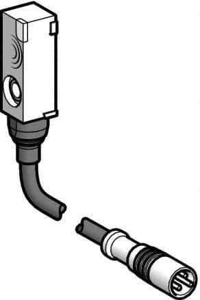 Telemecanique Sensors - NPN, Flat, Inductive Proximity Sensor - 3 Wires, IP67, 12 to 24 VDC, 8mm Wide - Exact Tool & Supply