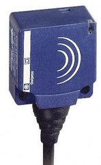 Telemecanique Sensors - NPN, PNP, NC, Flat, Inductive Proximity Sensor - 2 Wires, IP68, 12 to 24 VDC, 26mm Wide - Exact Tool & Supply