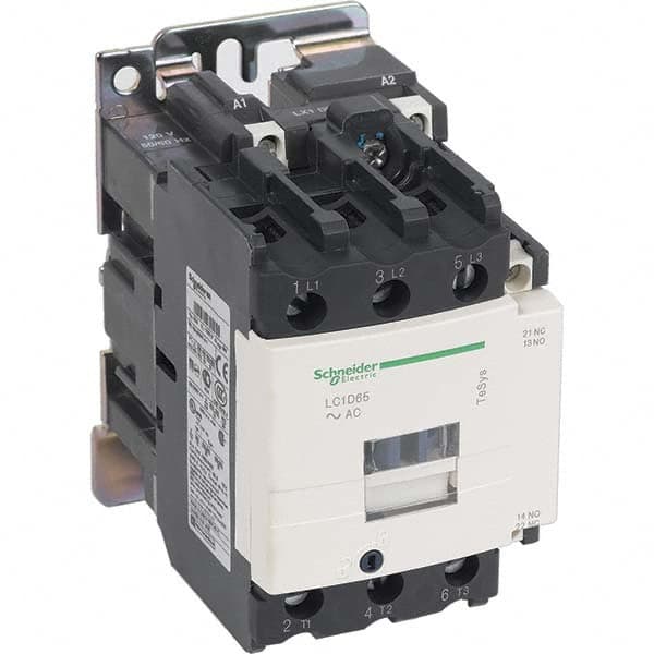 Schneider Electric - 3 Pole, 48 Coil VAC at 50/60 Hz, 65 Amp at 440 VAC and 80 Amp at 440 VAC, Nonreversible IEC Contactor - Exact Tool & Supply