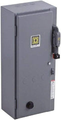 Square D - 3 Pole, 600 VAC, 27 Continuous Amp, 10 hp, Enclosed NEMA Combination Starter - NEMA 1, 30 Amp Short Circuit Protection - Exact Tool & Supply