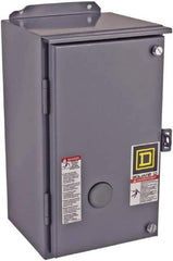 Square D - 3 Pole, 110 Coil VAC at 50 Hz and 120 Coil VAC at 60 Hz, 18 Amp NEMA Contactor - NEMA 12 Enclosure, 50 Hz at 110 VAC and 60 Hz at 120 VAC - Exact Tool & Supply