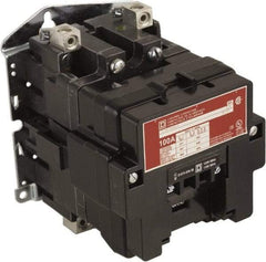 Square D - No Enclosure, 2 Pole, Electrically Held Lighting Contactor - 100 A (Tungsten), 24 VAC at 60 Hz - Exact Tool & Supply