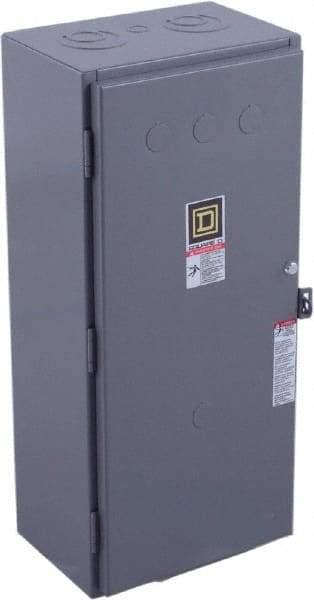 Square D - 1 NEMA Rated, 3 Pole, Electrically Held Lighting Contactor - 100 A (Tungsten), 110 VAC at 50 Hz, 120 VAC at 60 Hz - Exact Tool & Supply