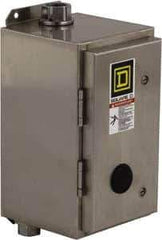 Square D - 4/4X NEMA Rated, 3 Pole, Electrically Held Lighting Contactor - 30 A (Tungsten), 110 VAC at 50 Hz, 120 VAC at 60 Hz - Exact Tool & Supply