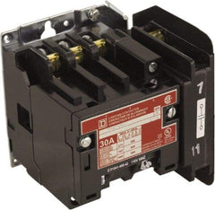 Square D - No Enclosure, 4 Pole, Electrically Held Lighting Contactor - 30 A (Tungsten), 208 VAC at 60 Hz - Exact Tool & Supply