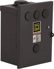 Square D - 3R NEMA Rated, 4 Pole, Electrically Held Lighting Contactor - 30 A (Tungsten), 110 VAC at 50 Hz, 120 VAC at 60 Hz - Exact Tool & Supply
